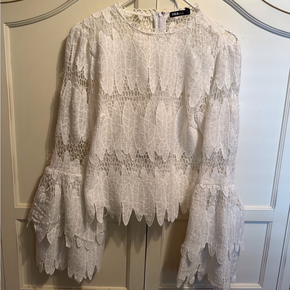 Ina White Lace Blouse